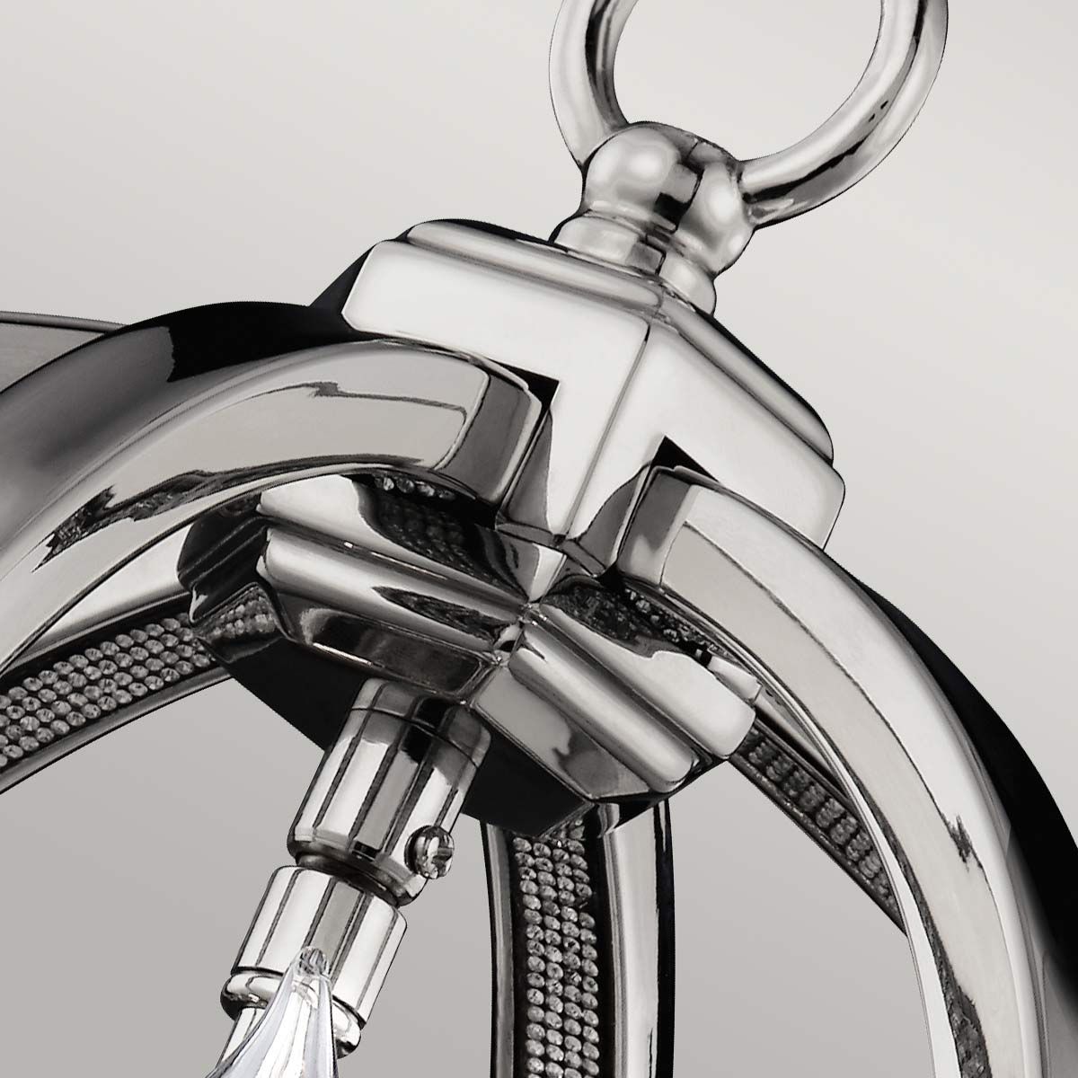 Corinne 3-Light Small Orb Pendant in Polished Nickel