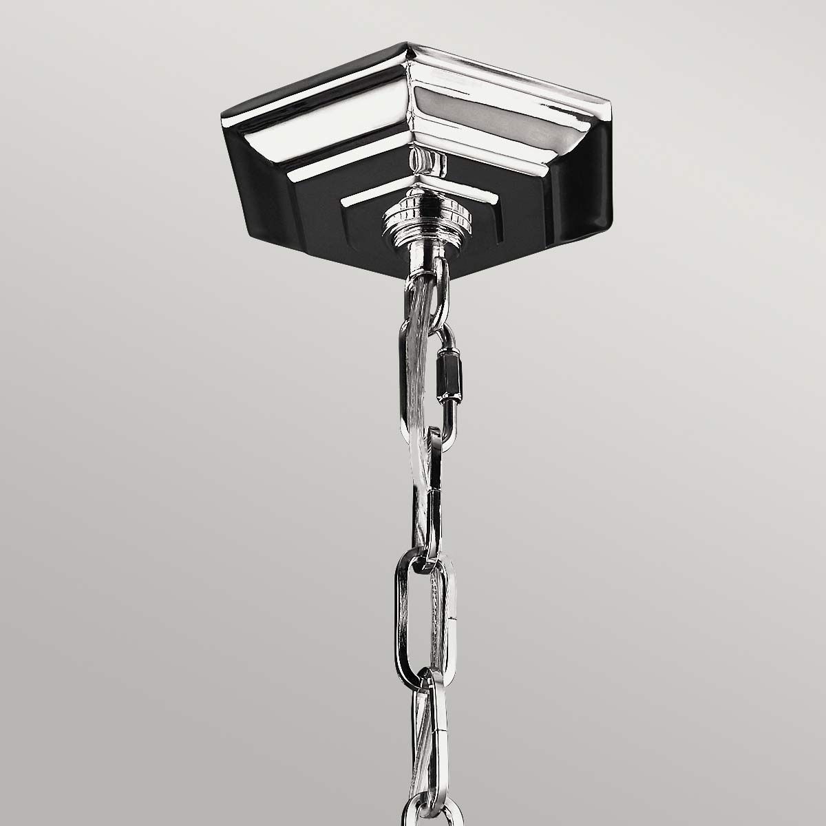 Corinne Diamante 6-Light Polished Nickel Globe Pendant with Crystal Accents