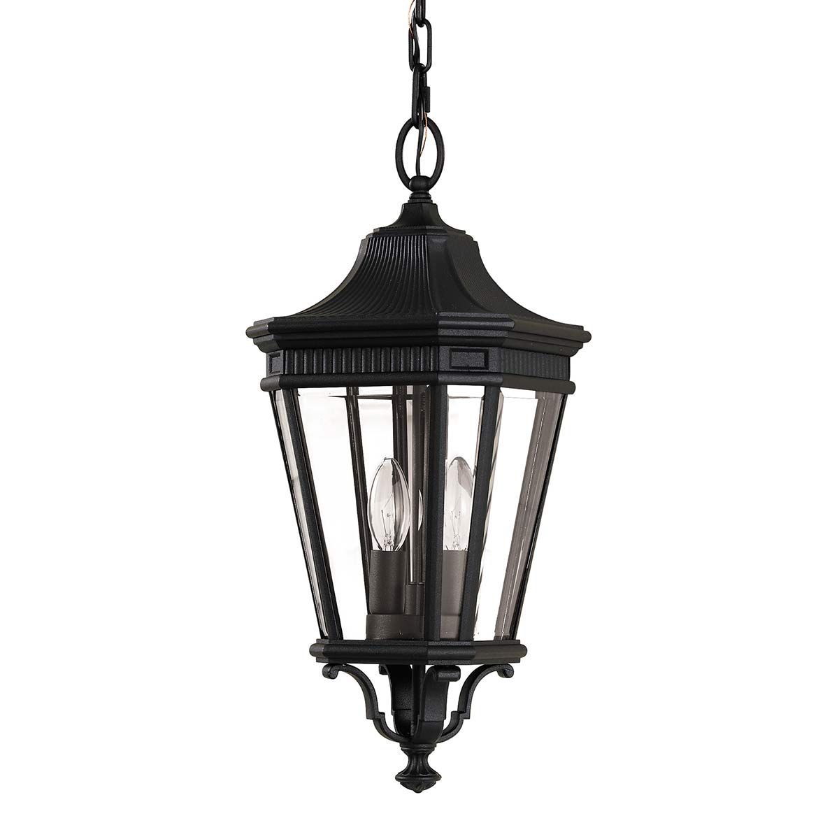 Vintage-Style Exterior Medium Black Porch Lantern