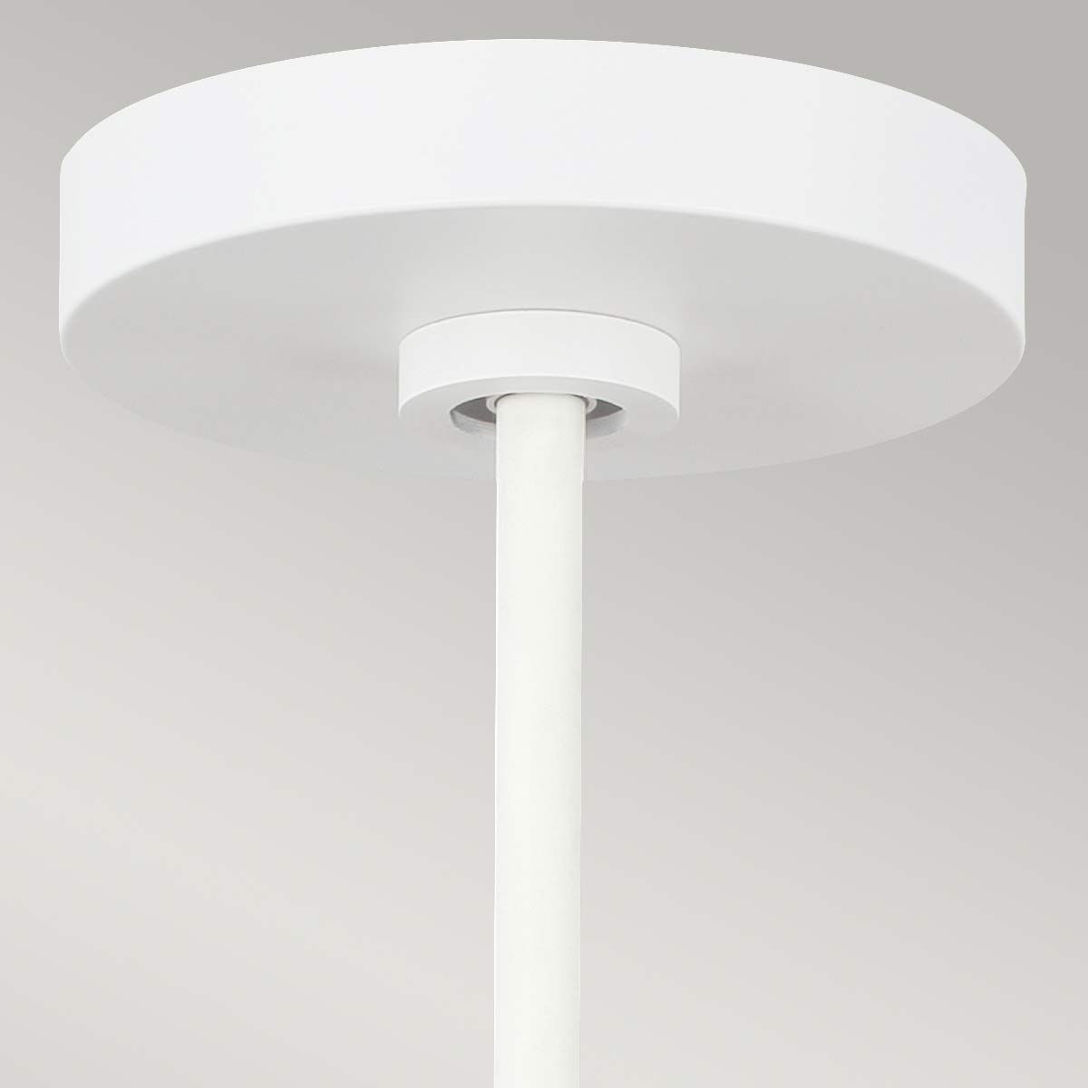 Darwin Pendant Light with Matte White Metal Shade and Natural Wood Accent