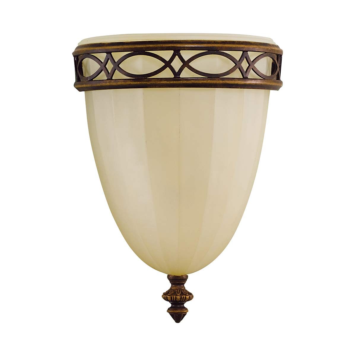 Edwardian Elegance Wall Uplighter - Warm Walnut Finish