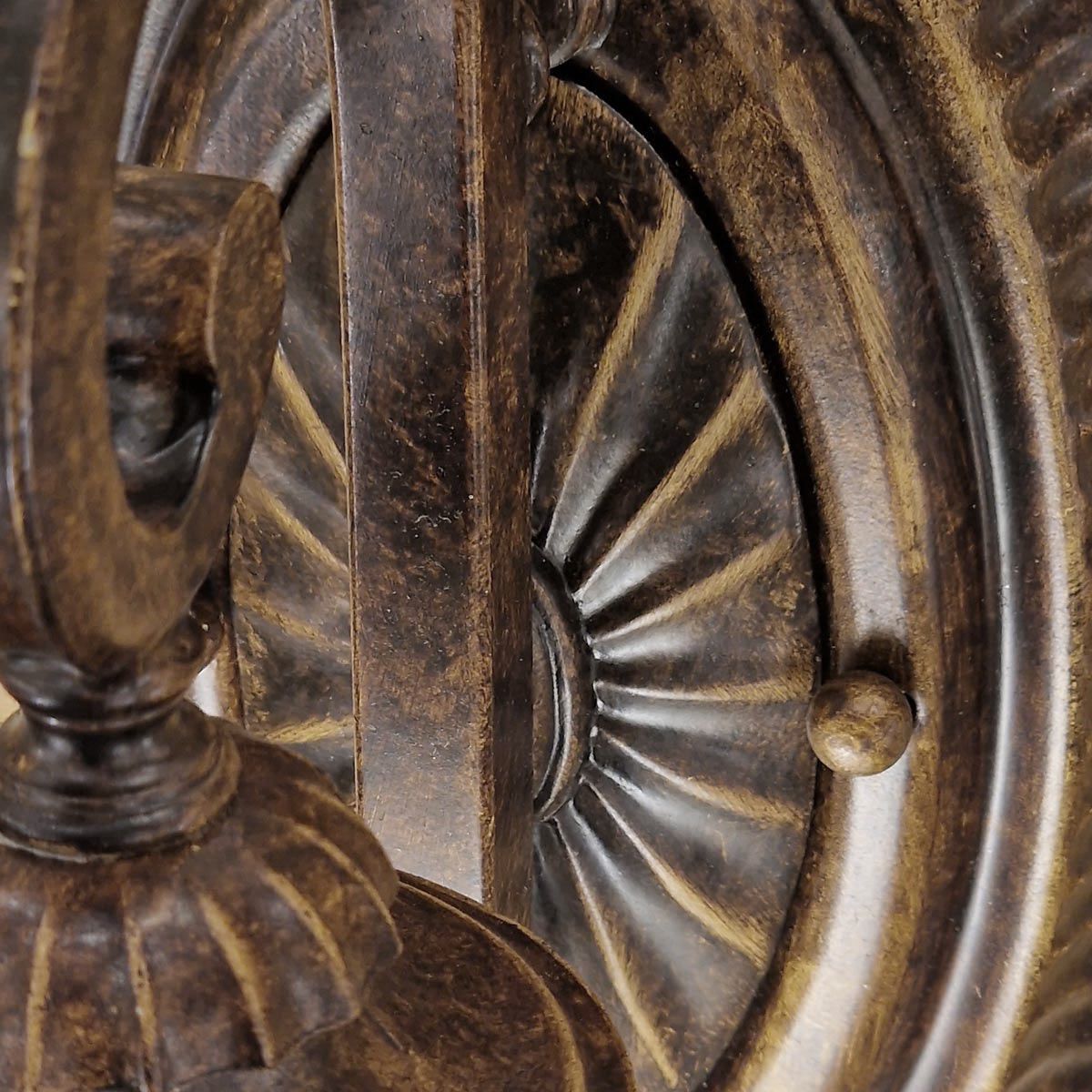 Georgian Style Single Wall Sconce with Amber Flared Glass Shade