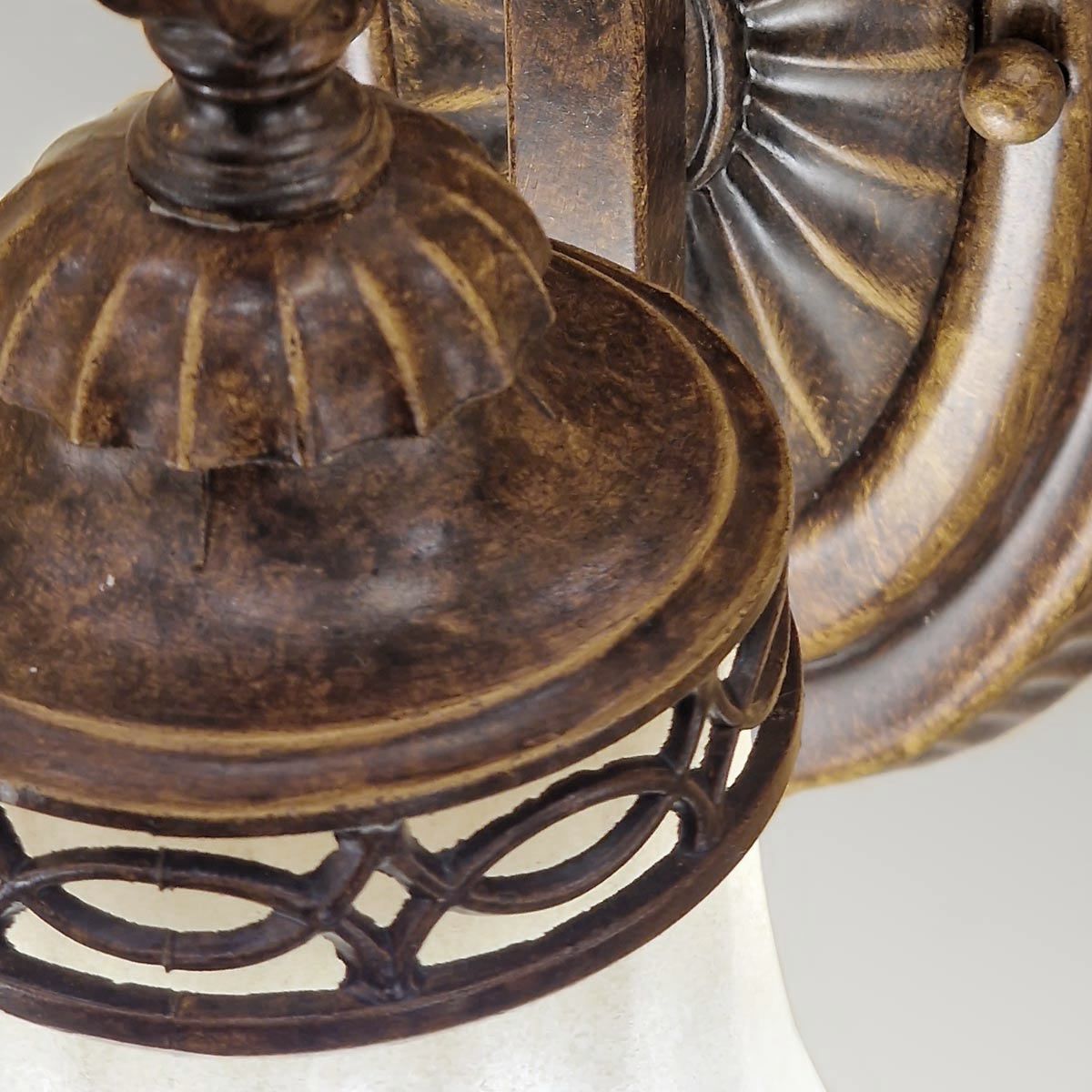 Georgian Style Single Wall Sconce with Amber Flared Glass Shade