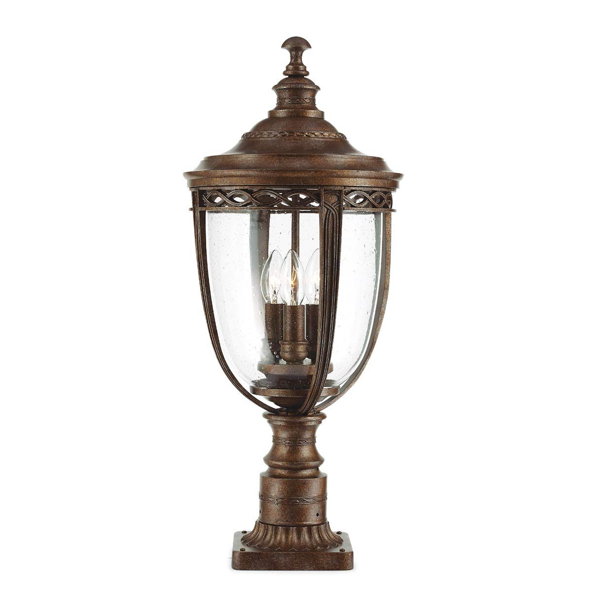 Exquisite Victorian Bronze Lantern with Pedestal Display