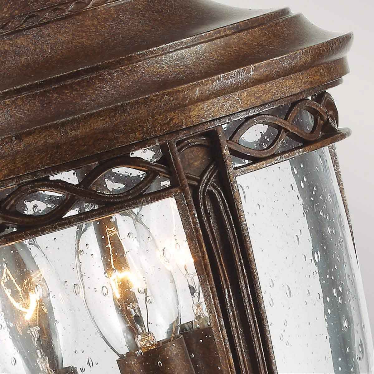 Victorian Elegance Bronze Pedestal Lantern Light