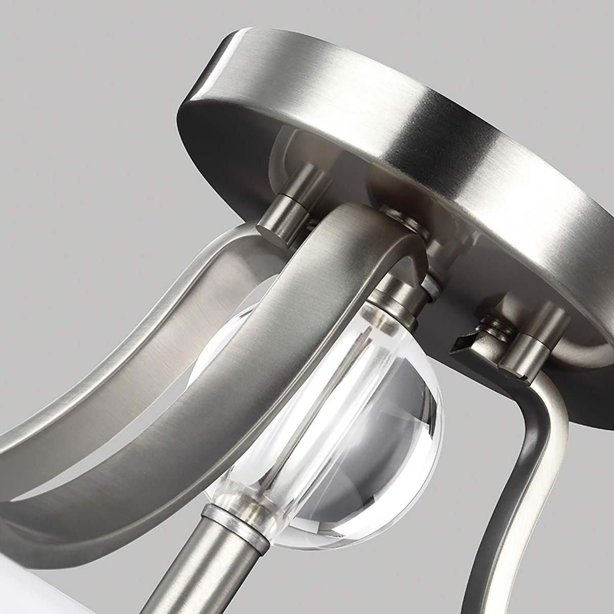 Evington Dual-Light Ceiling Fixture - Satin Nickel Finish