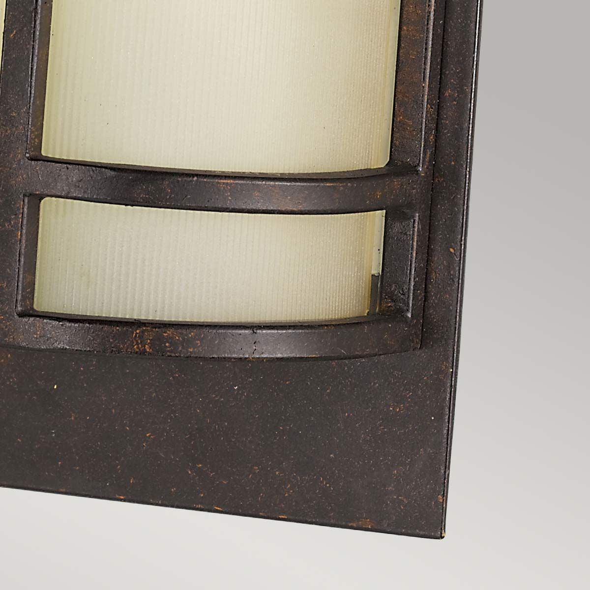 Grecian Bronze Dual-Light Wall Sconce with Amber Ribbed Glass