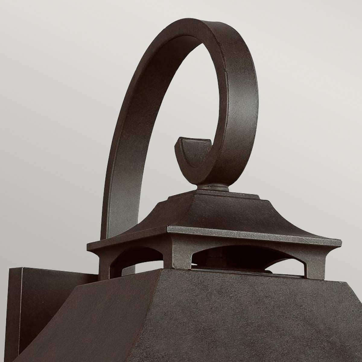 Galena Elegance: Three-Light Sable Outdoor Wall Lantern