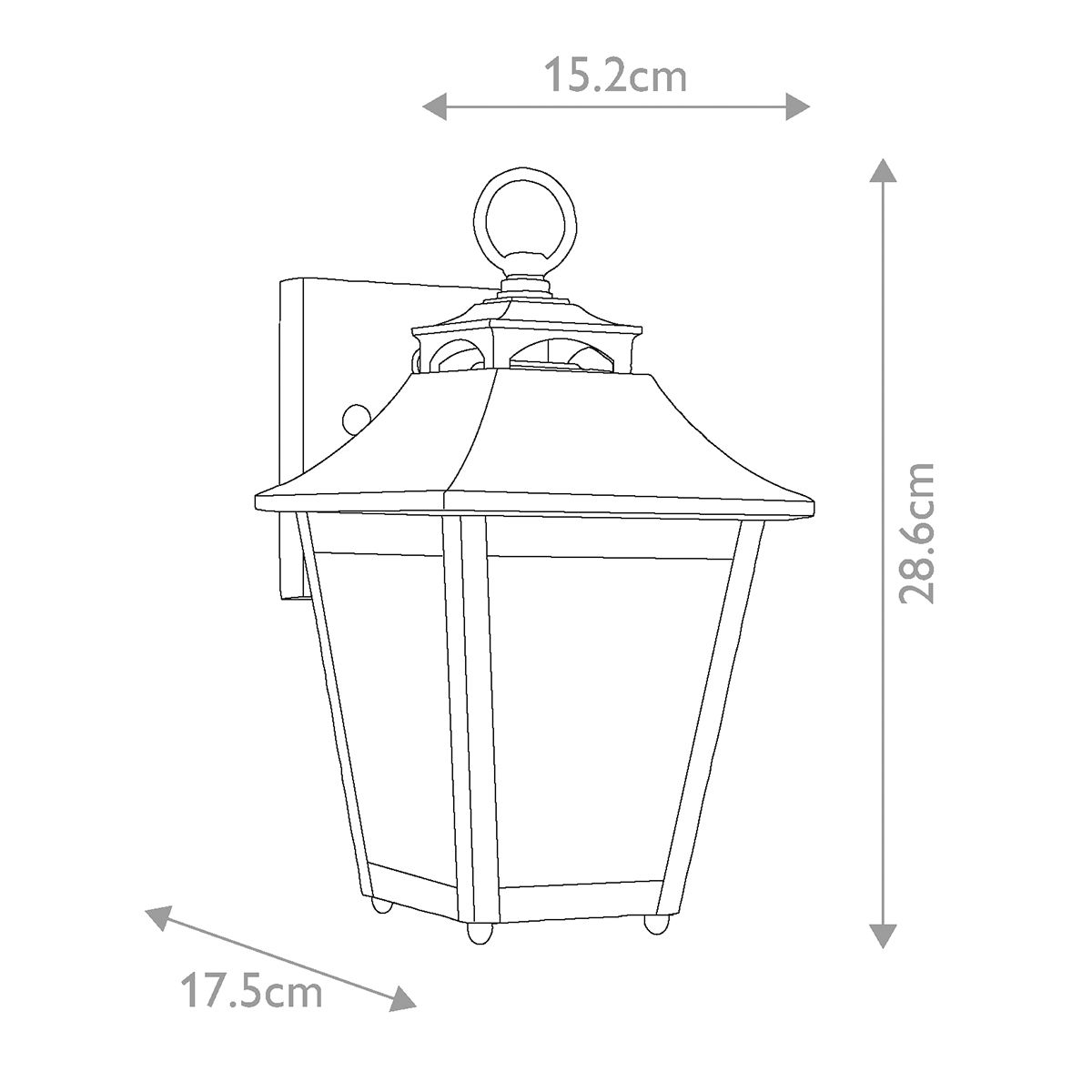 Galena 1-Light Exterior Sable Wall Lantern