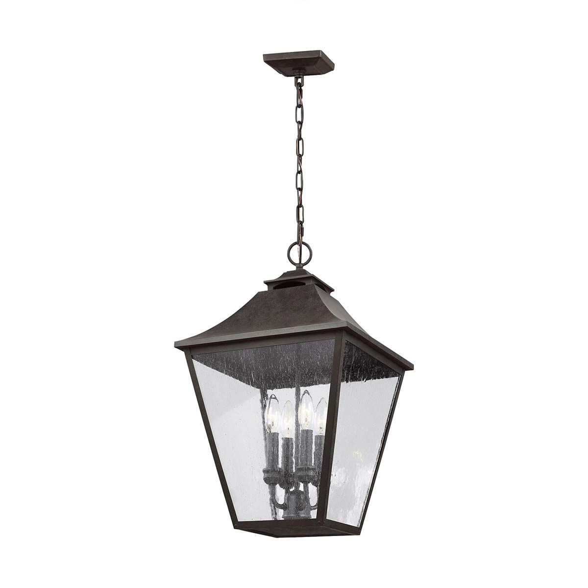Galena 4-Light Outdoor Pendant Lantern in Sable Finish