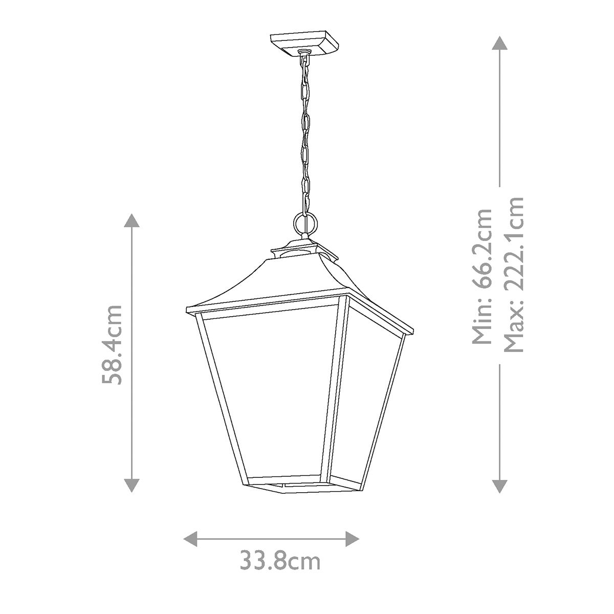 Galena 4-Light Outdoor Pendant Lantern in Sable Finish