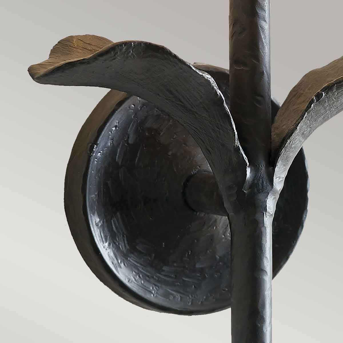 Georgia Aged Iron Floral Wall Sconce