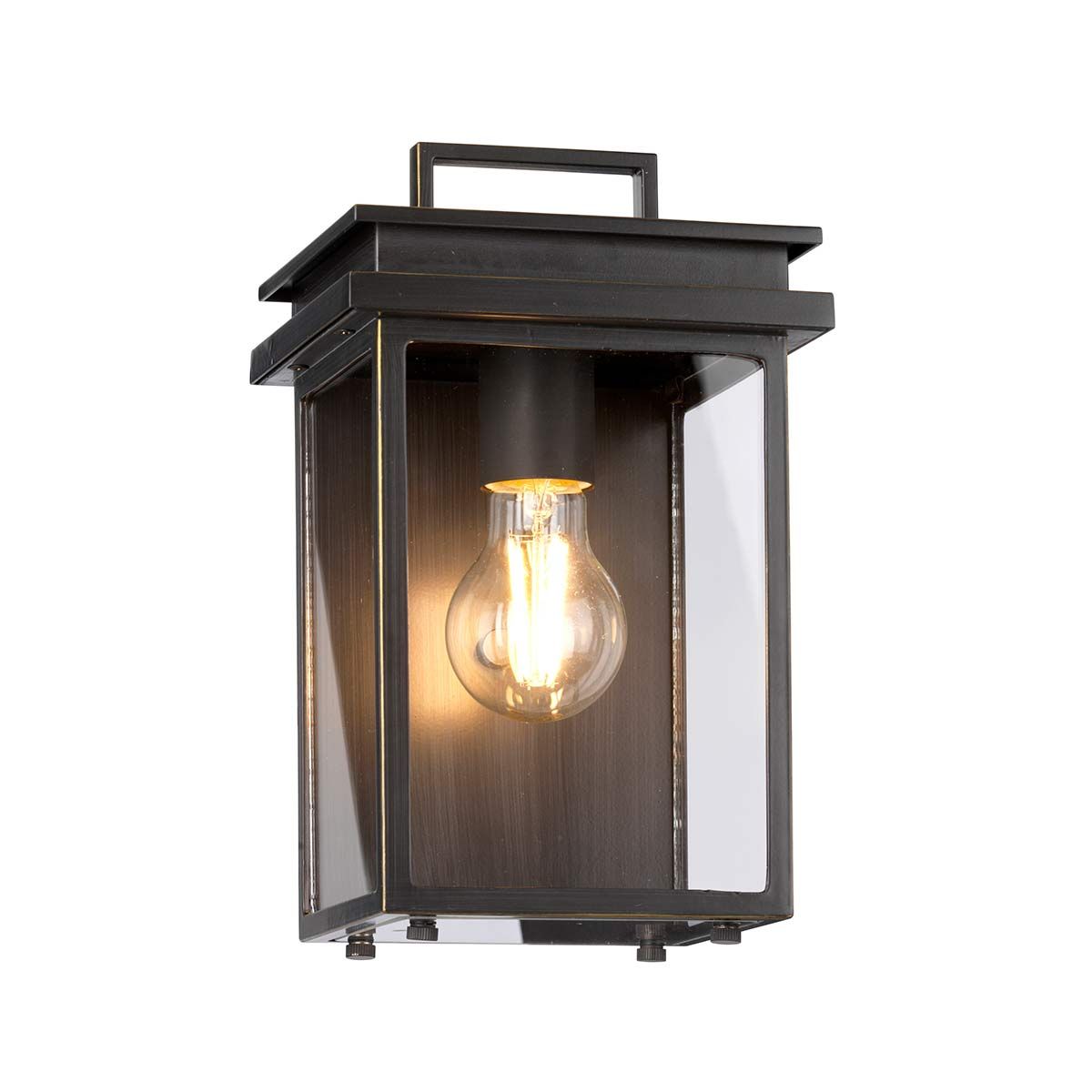 Glenview Prairie-Style Exterior Wall Lantern in Antique Bronze