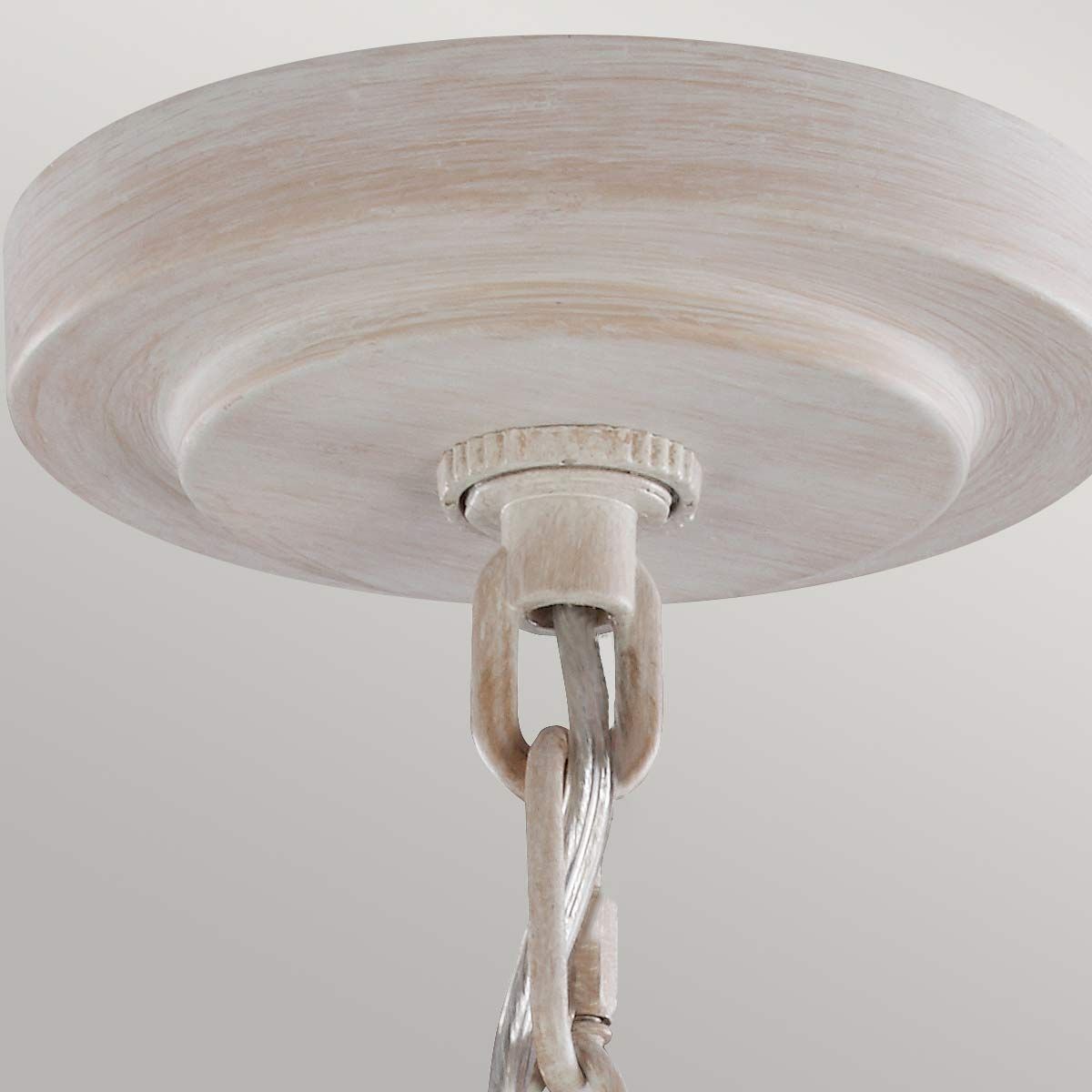 Hartsville Farmhouse-Inspired 3-Light Chandelier with Chalk Washed Finish