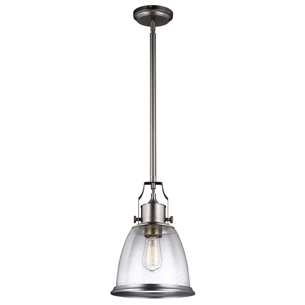 Hobson Medium Pendant Light in Satin Nickel Finish