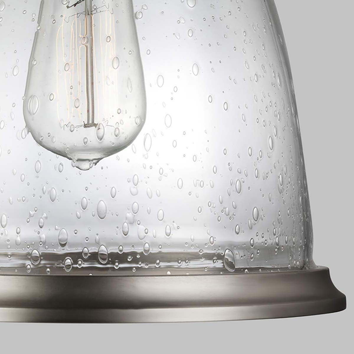 Hobson Medium Pendant Light in Satin Nickel Finish