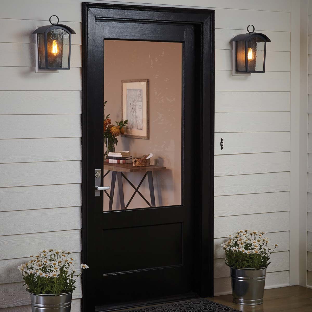 Hodges Ash Black Exterior Wall Lantern
