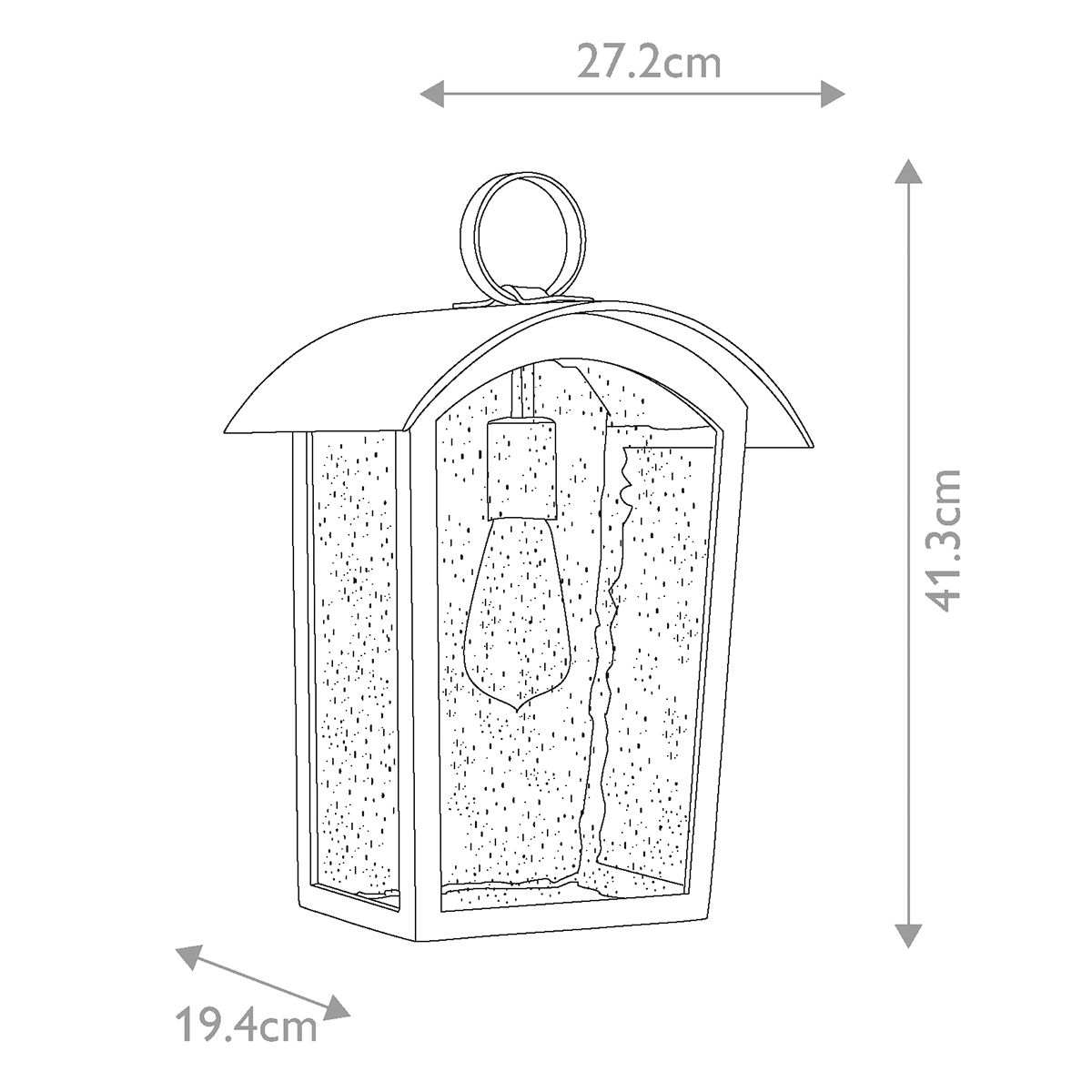 Hodges Ash Black Exterior Wall Lantern