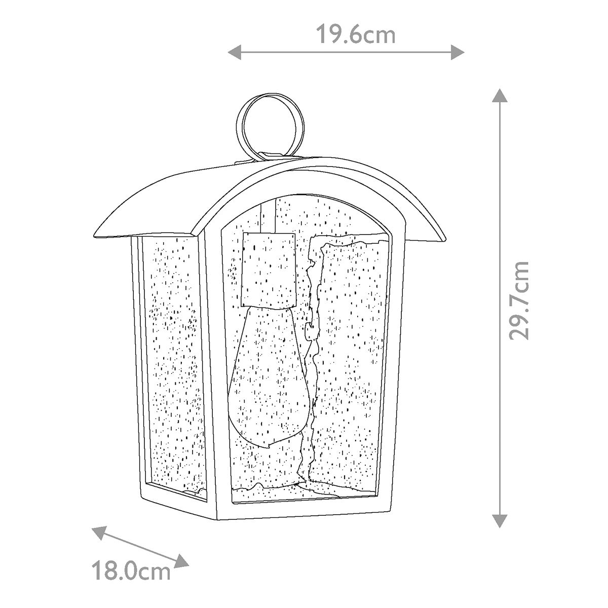 Hodges Ash Black Outdoor Wall Lantern