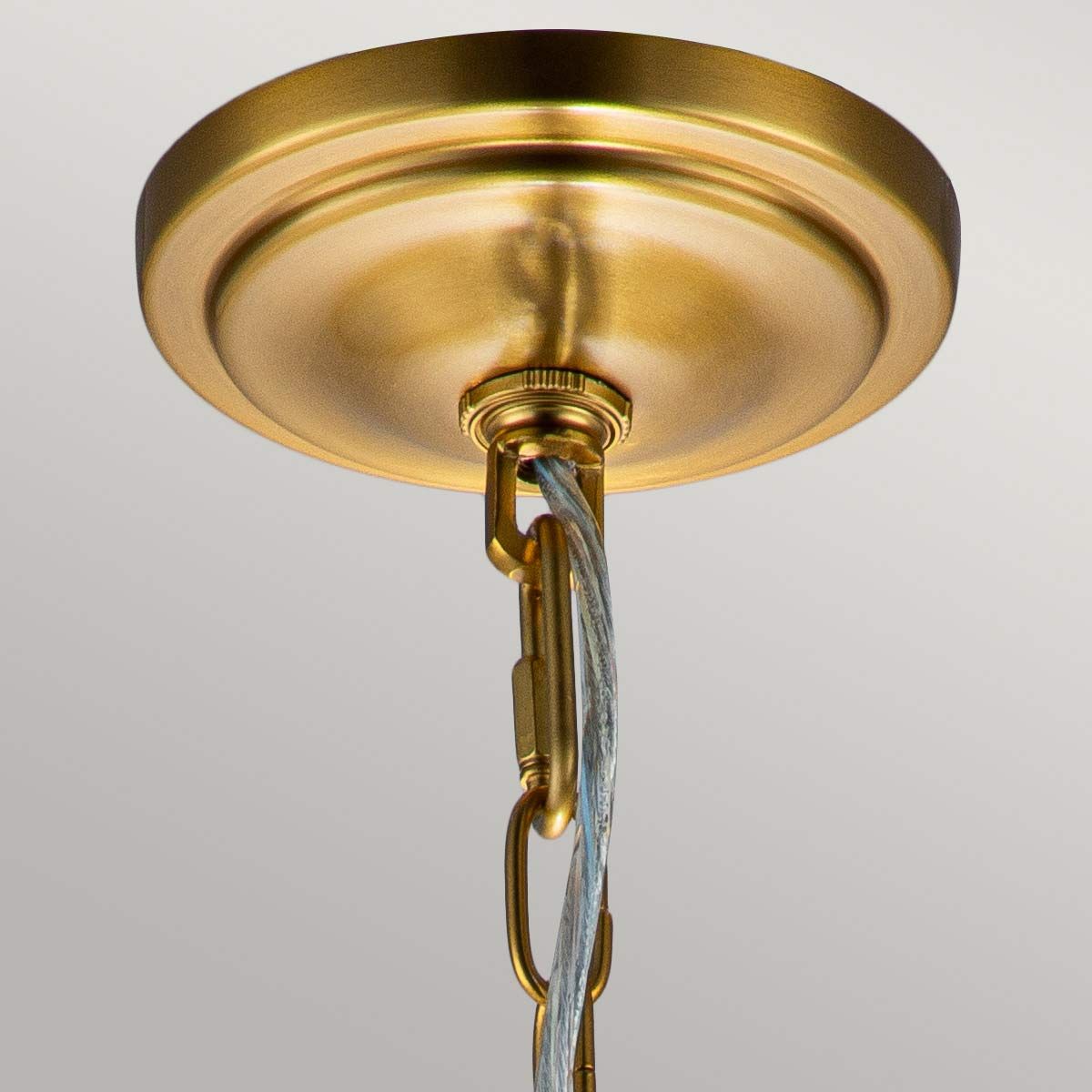 Hounslow Mini Pendant in Burnished Brass with Clear Glass Shade