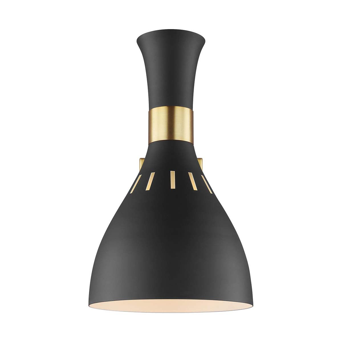Joan 1 Light Interior Sconce - Midnight Black & Burnished Brass