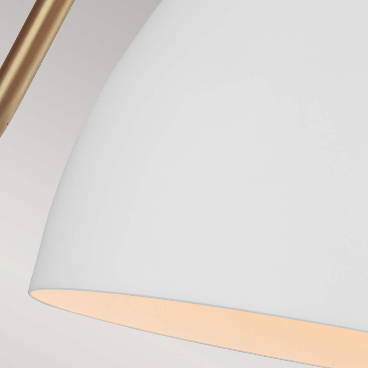 Joan Modern Wall Sconce - Elegant Matte White & Burnished Brass