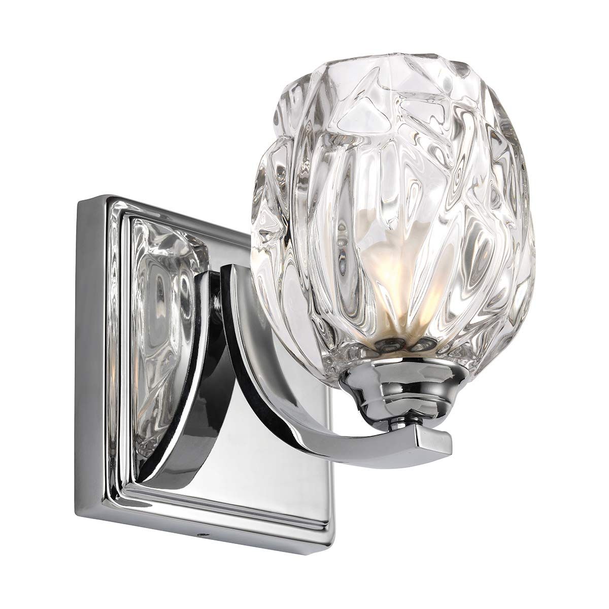 Kalli Polished Chrome Crystal Bathroom Wall Light