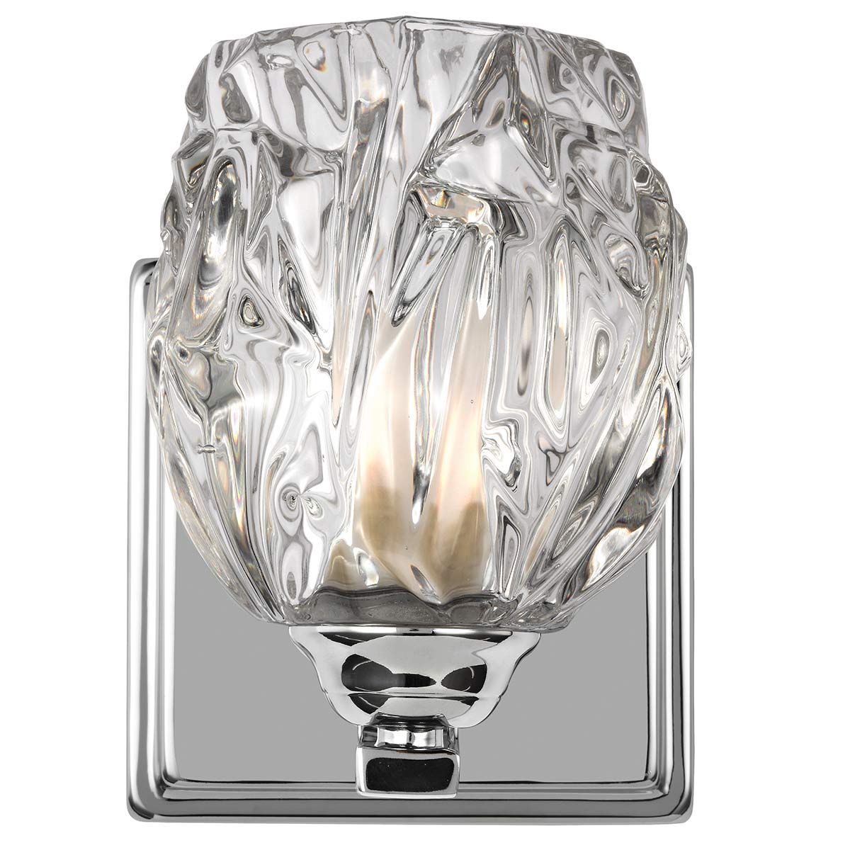 Kalli Polished Chrome Crystal Bathroom Wall Light