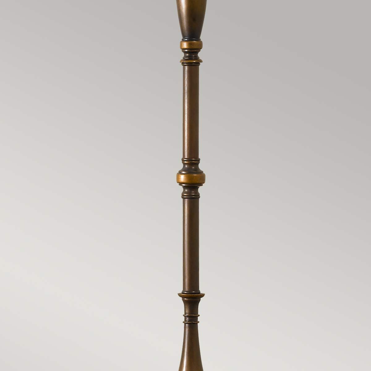 Lincolndale Astral Bronze Floor Lamp with Pleated Ivory Shade