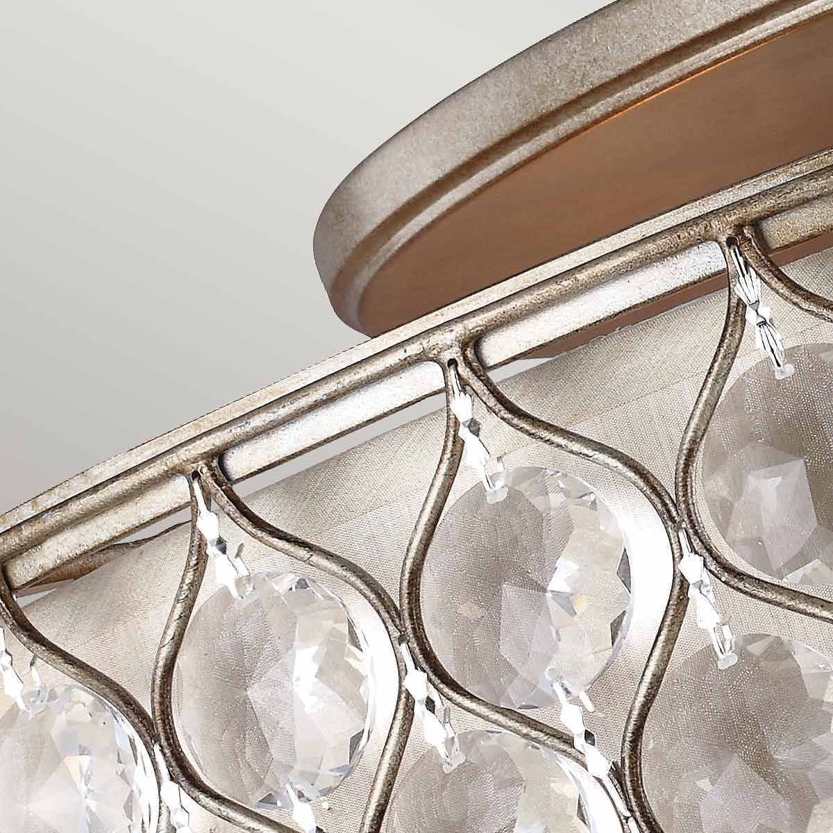 Lucia 6-Light Contemporary Crystal Flush Ceiling Fixture