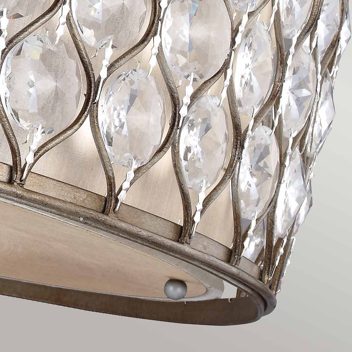 Lucia 6-Light Contemporary Crystal Flush Ceiling Fixture