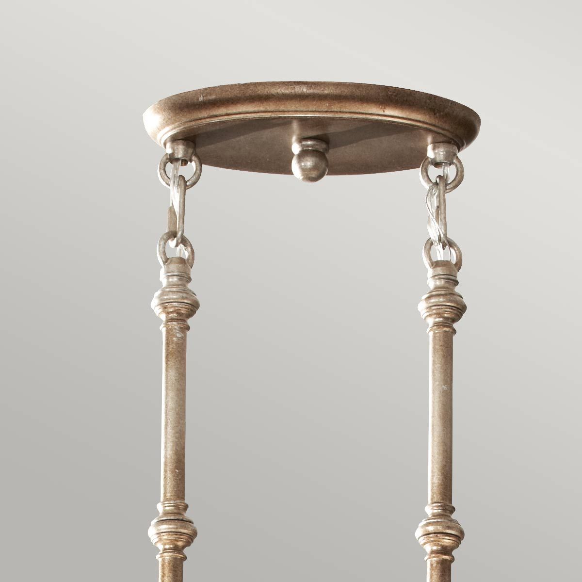 Bauhinia Crystal Pendant Light with Burnished Silver Finish