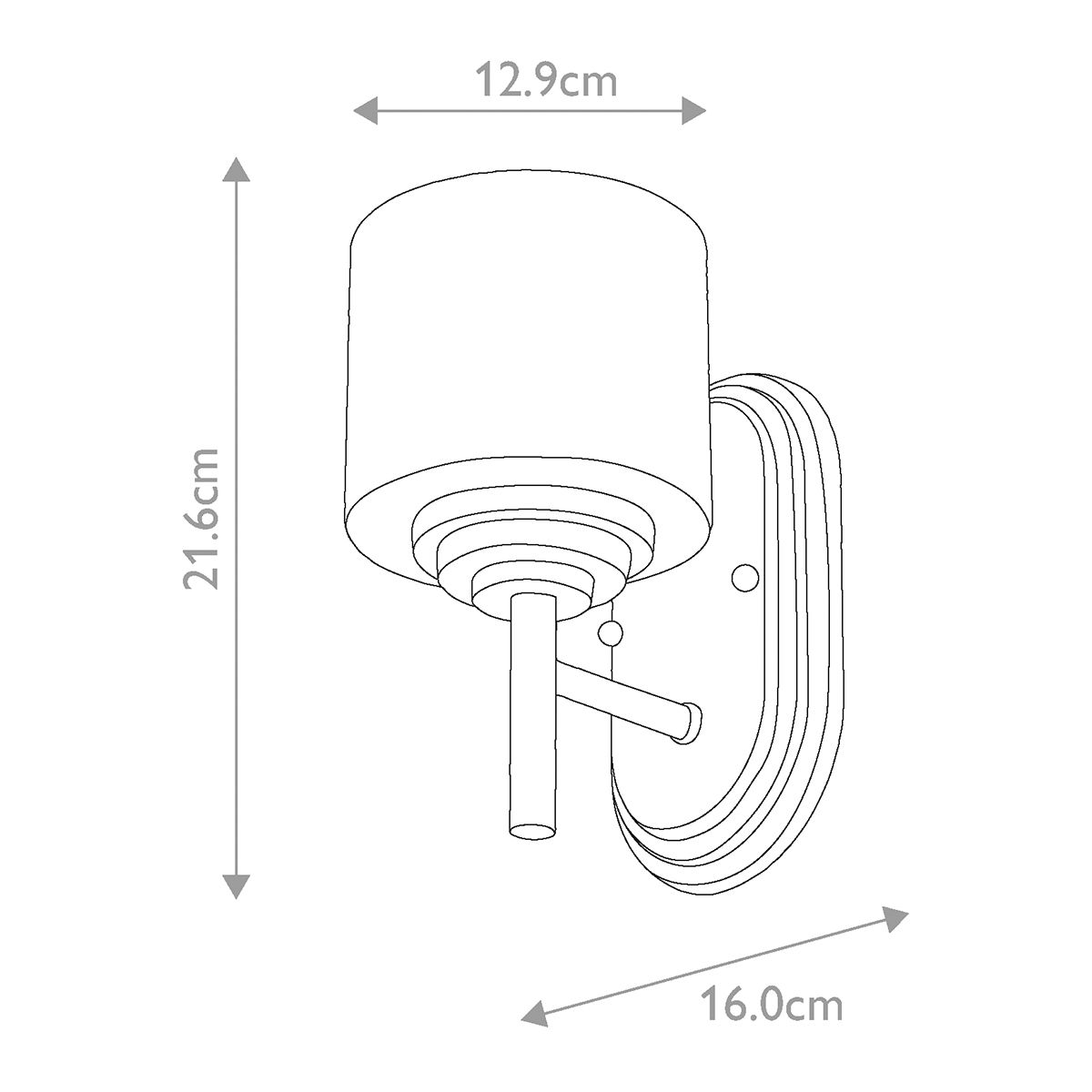 Malibu Opal Glass Brushed Brass Wall Light