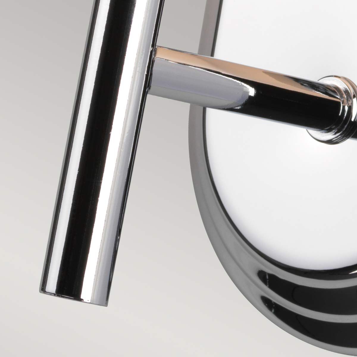 Sleek Chrome Bathroom Wall Sconce with Opal Glass Shade