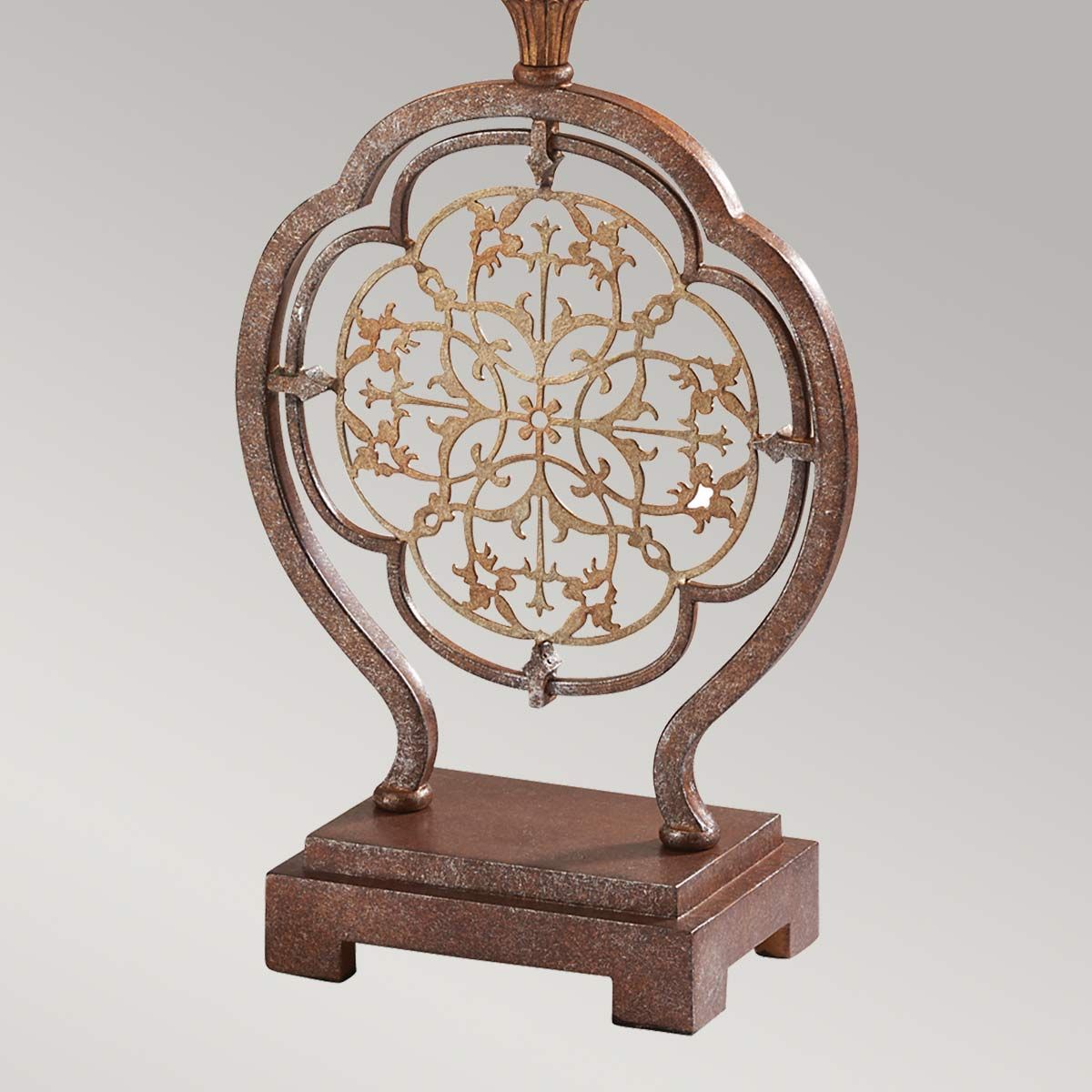 Exquisite Marcella Bronze Table Lamp with Sand Shade