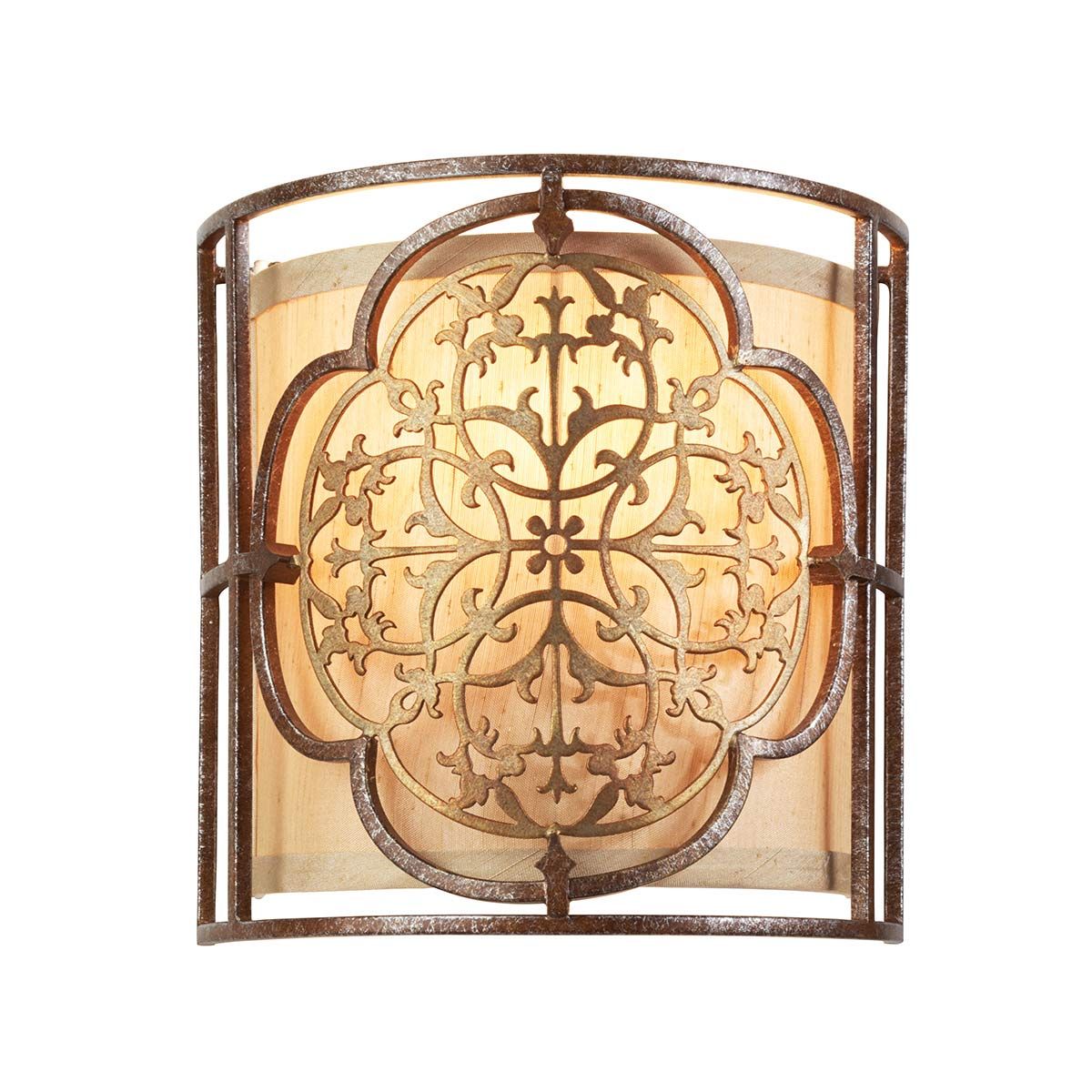 Bronzed Filigree Artisanal Wall Sconce Light