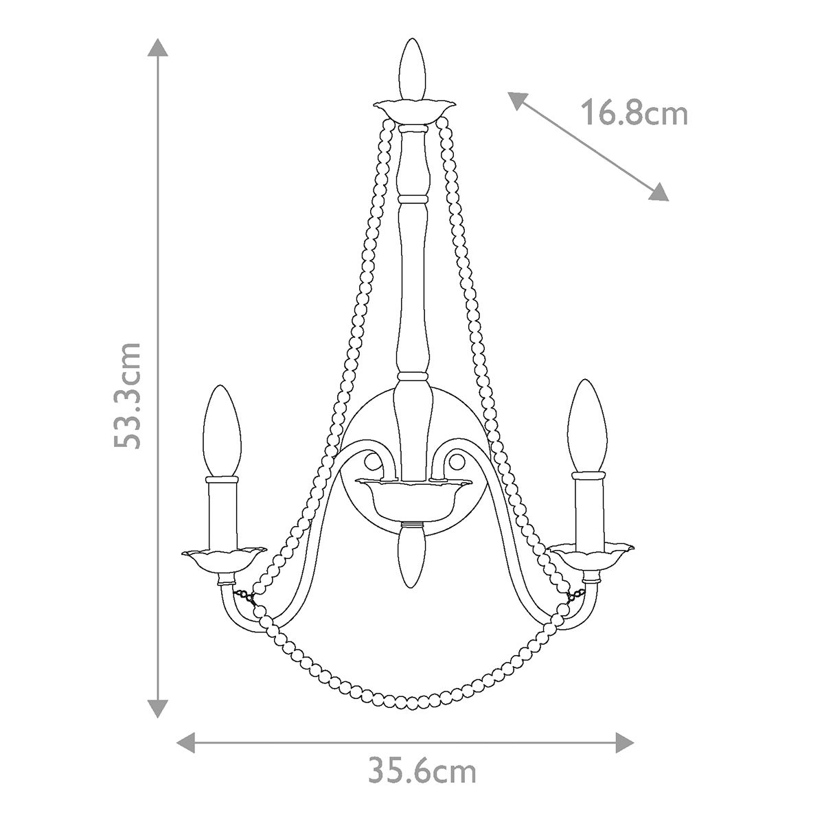 Maryville French Country 2-Light Wall Sconce