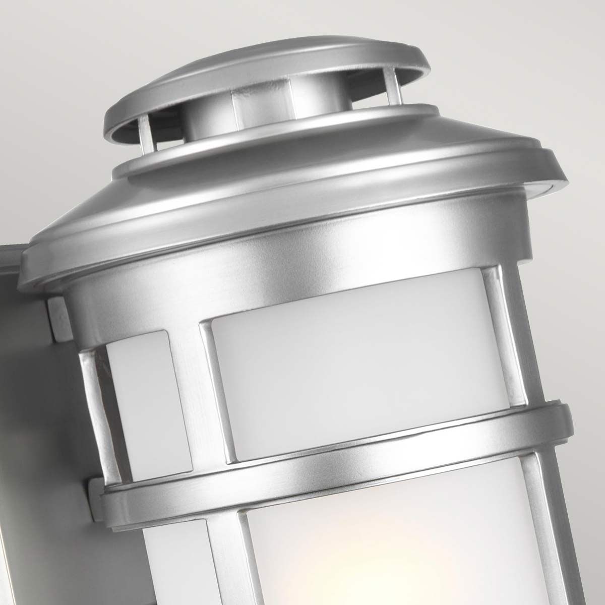 Newport Exterior Wall Lantern - Painted Brushed Steel Finish