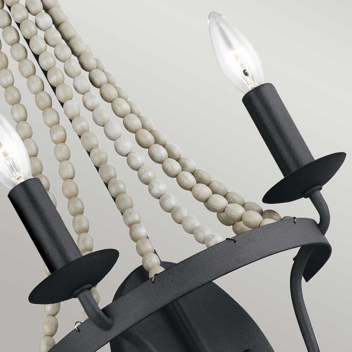 Driftwood Elegance: 2-Light Gothic Wall Sconce