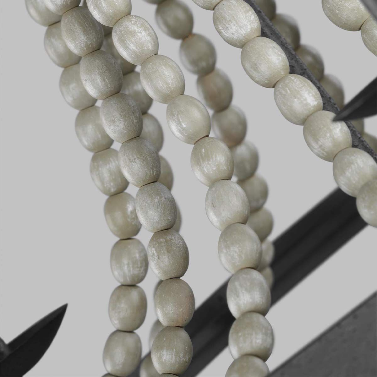 Nori 3 Light Transitional Chandelier with Driftwood Beads