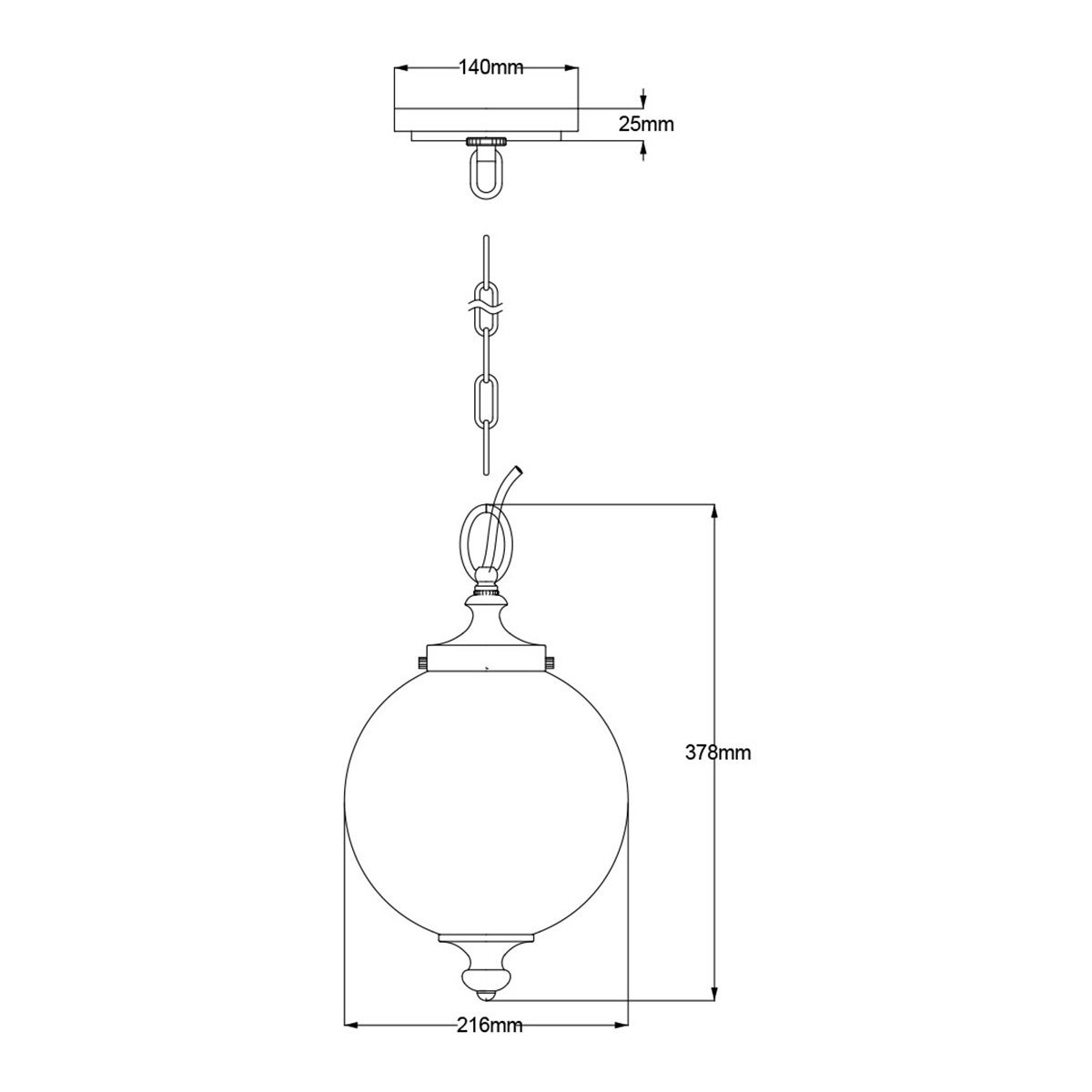Polished Nickel & Frosted Pearl Glass Mini Pendant Light - Parkman Collection