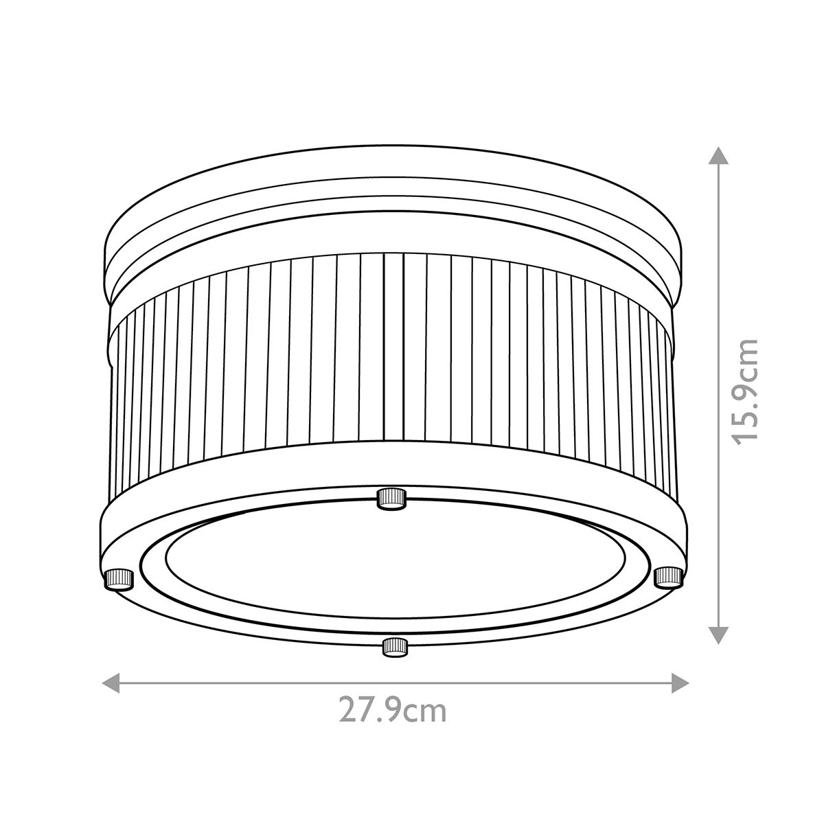 Paulson Dual Light Chrome Flush Mount Fixture