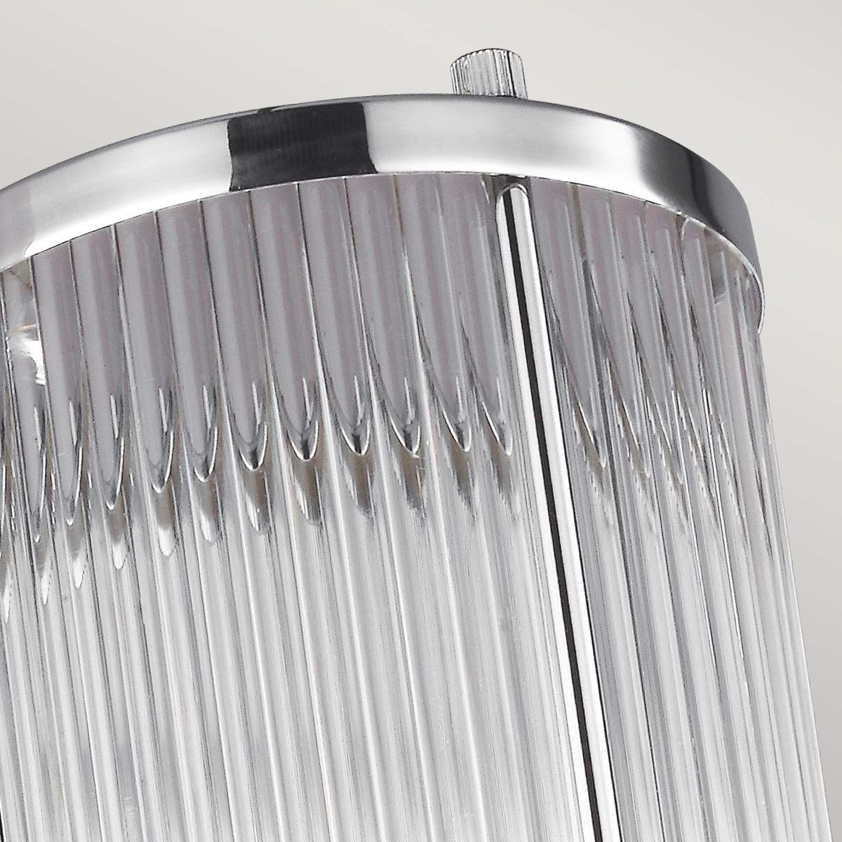 Paulson Vintage-Inspired Chrome Wall Light with Glass Tube Shade