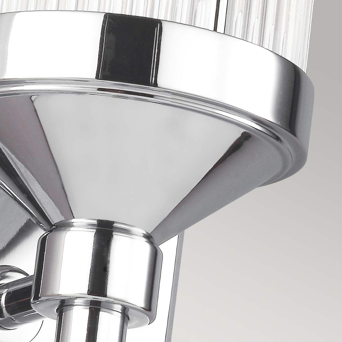 Paulson Vintage-Inspired Chrome Wall Light with Glass Tube Shade
