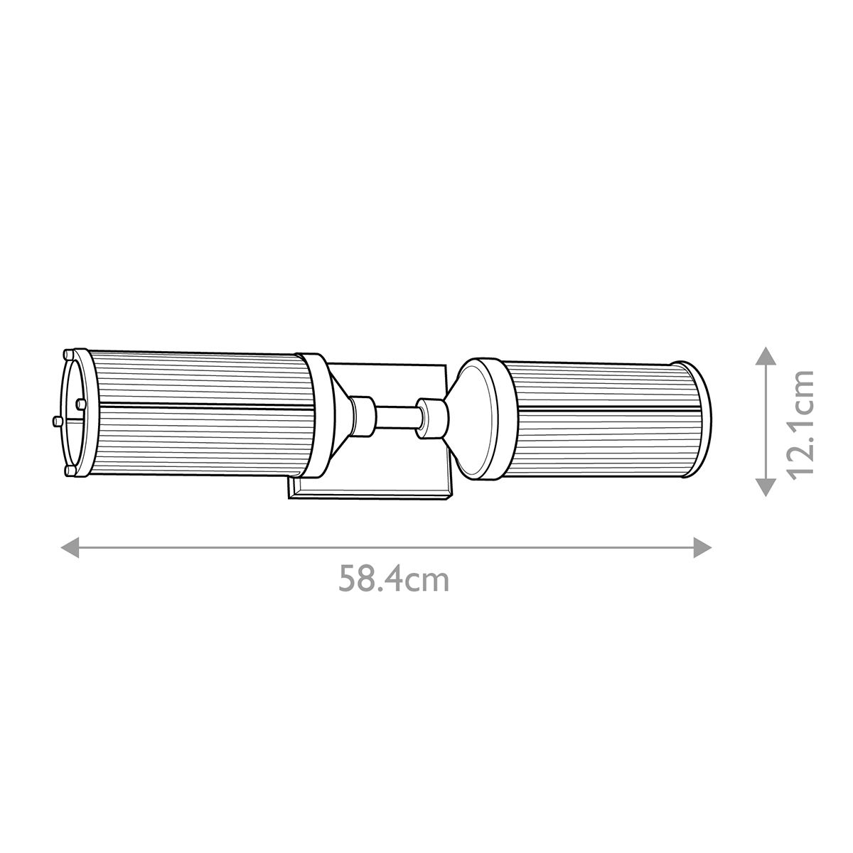 Paulson Dual-Light Wall Fixture - Polished Chrome