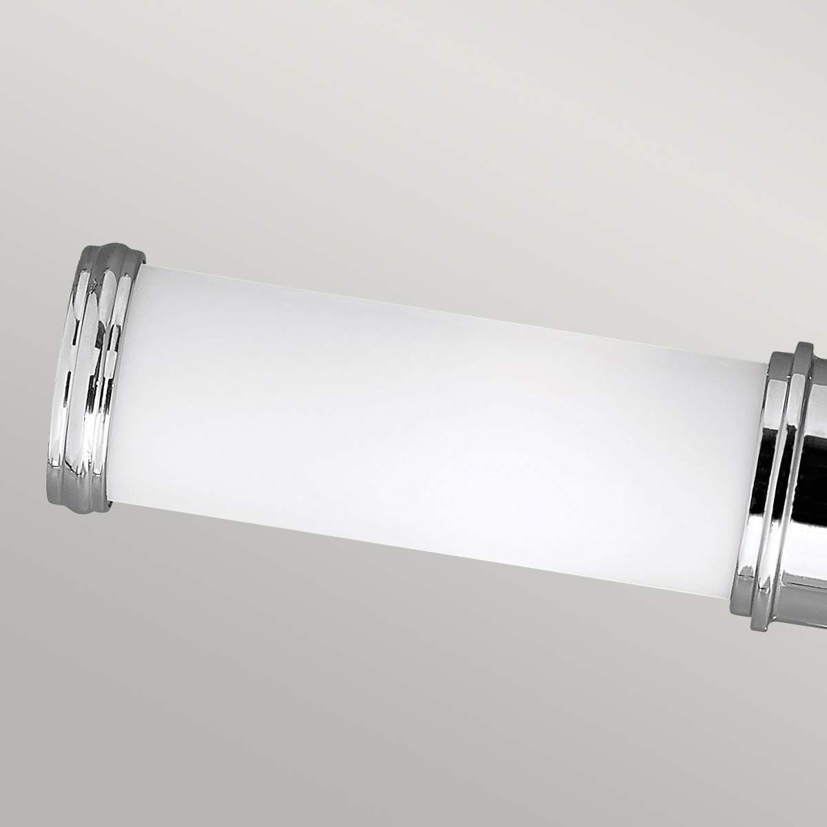 Elegant Chrome Wall Light Fixture with Dual Opal Glass Tubes