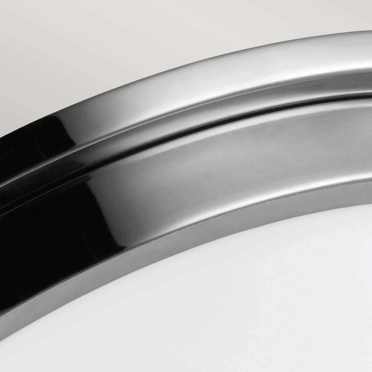 Contemporary Nickel Ceiling Light with Frosted Glass