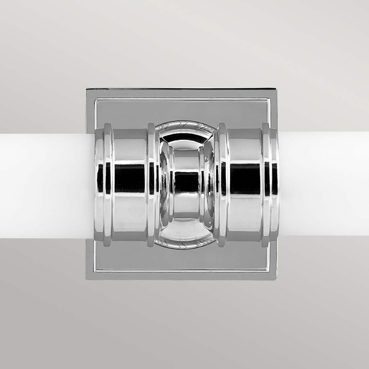 Elegant Twin Wall Sconce in Polished Chrome with Opal Glass