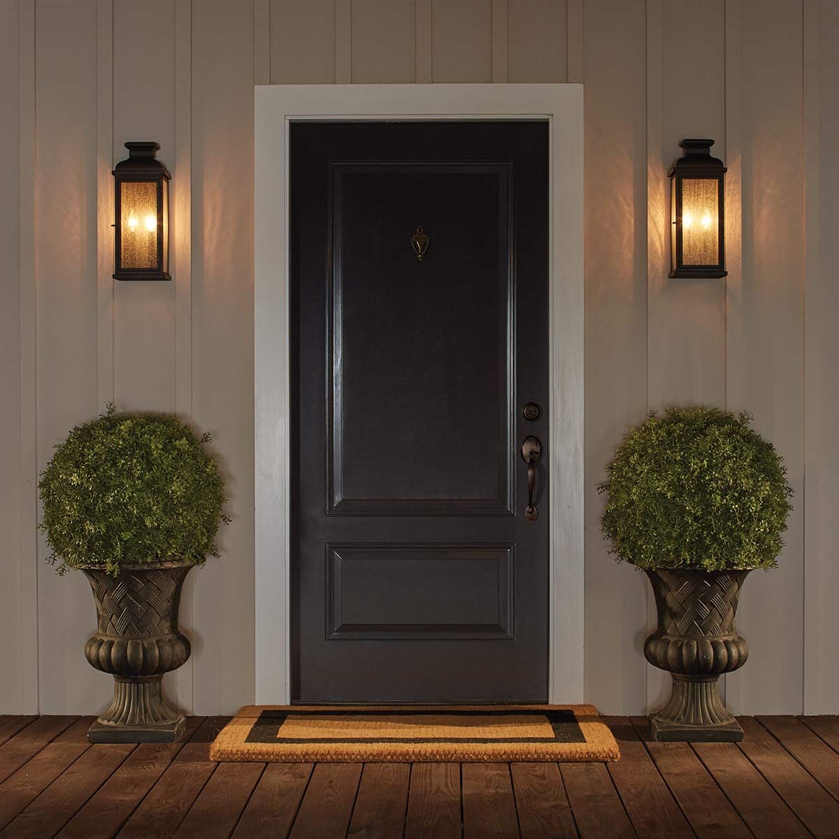 Vintage Pediment Medium Wall Lantern in Dark Aged Copper