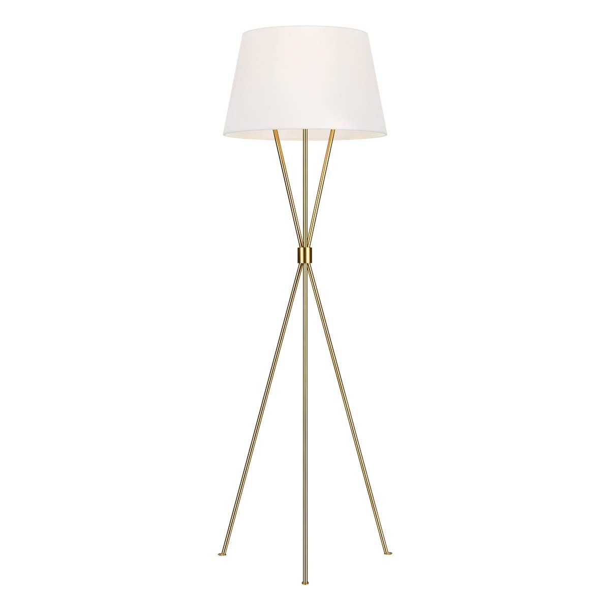 Timeless Elegance: Penny Single-Light Burnished Brass Floor Lamp